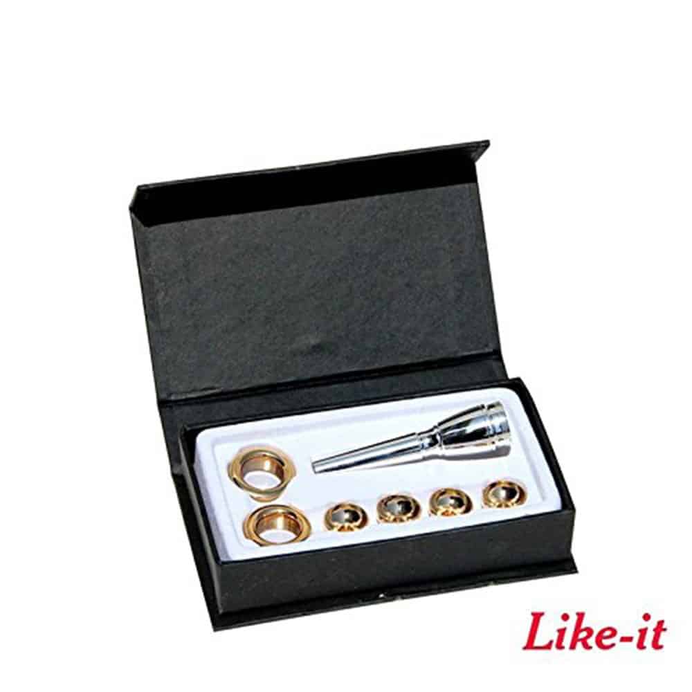 Boquilla de Trompeta en la Tecla Bb y C Recubierta de Oro - Imagen 3