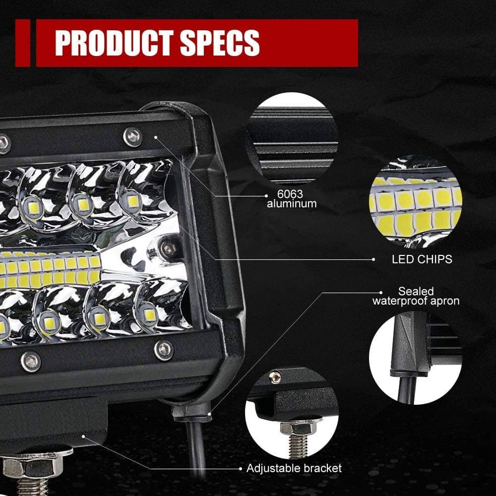 Barra de Luz LED TURBO SII de 32 Pulgadas 405W Triple Fila - Imagen 9