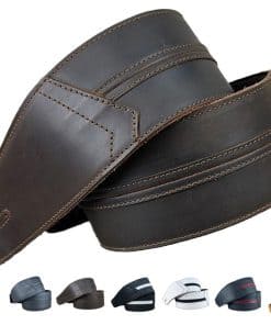 Correa de Guitarra de Cuero Acolchado de Grano Completo