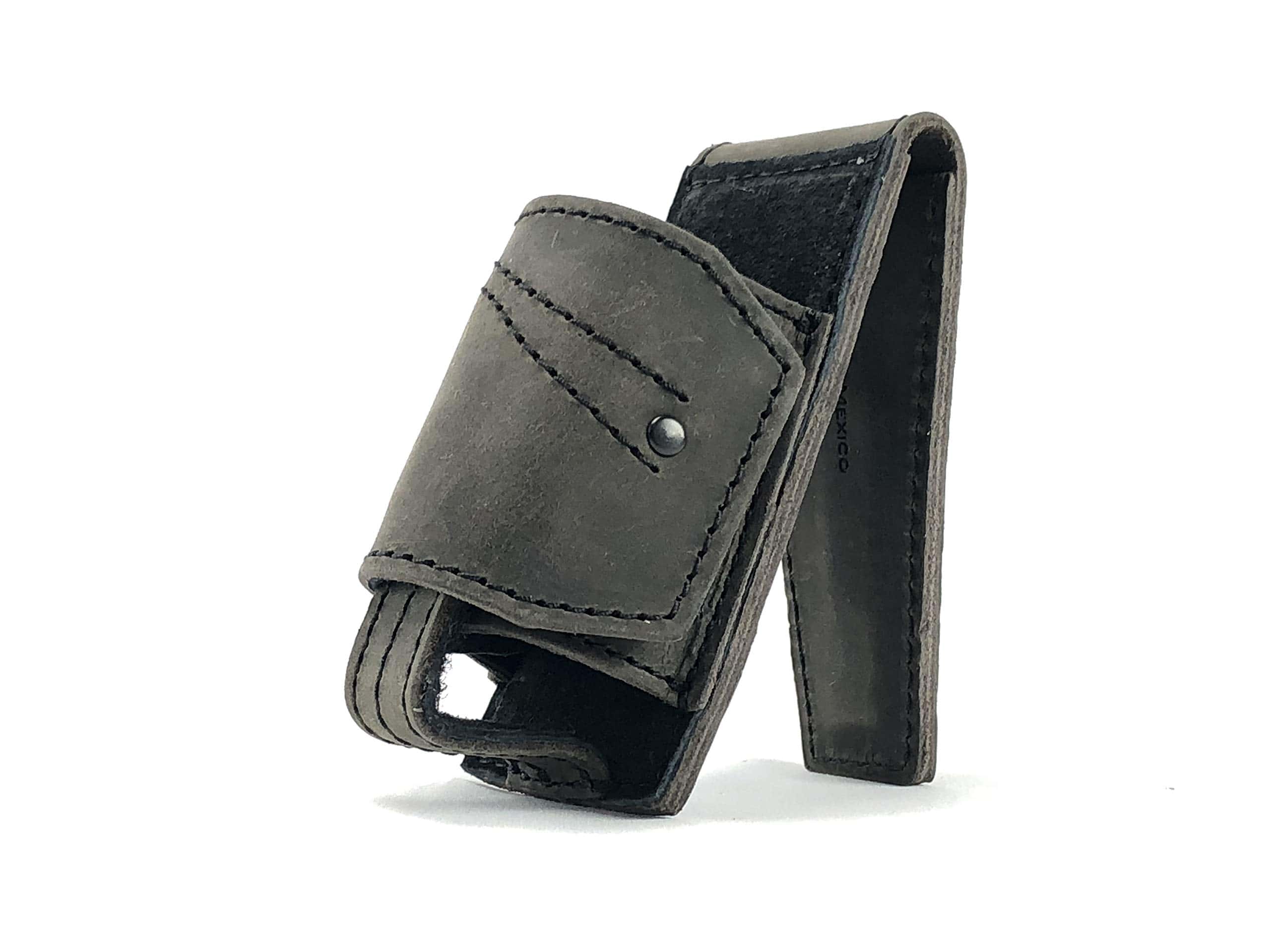 Porta Púas de Guitarra de Cuero de Grano Completo de