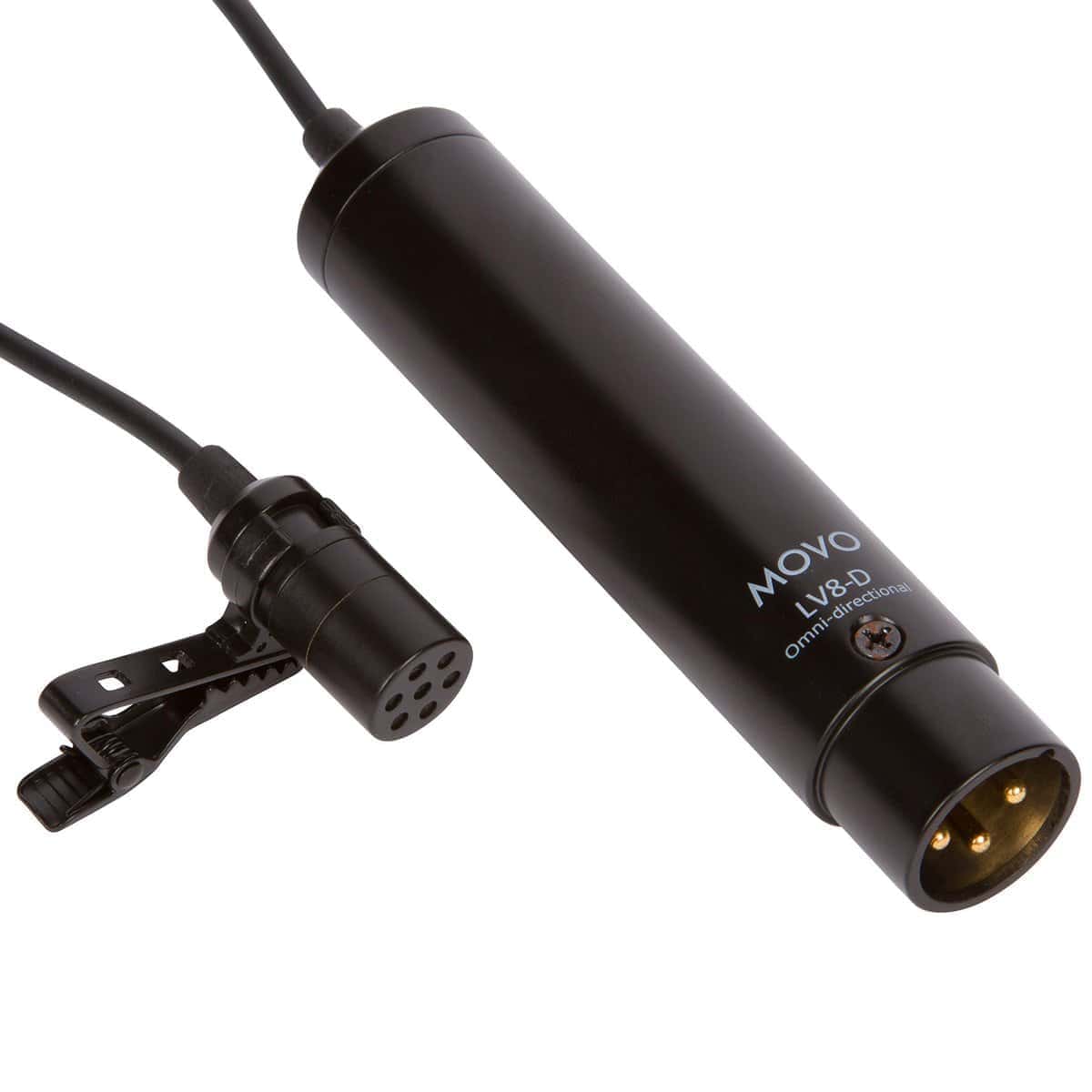 Micrófono Lavalier XLR de calidad de transmisión Movo LV8-D