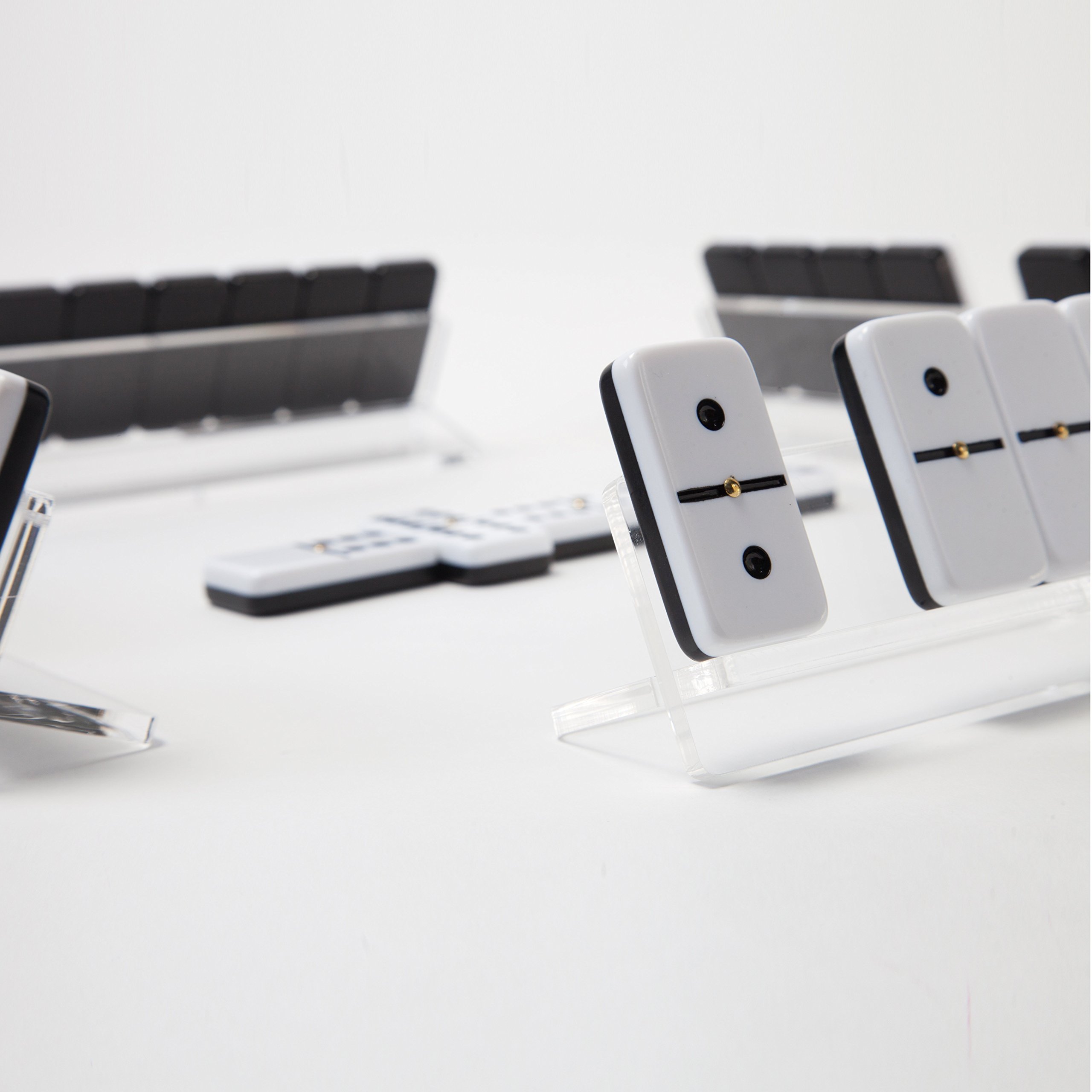 Set de Dominó Doble Seis Moderno con Soportes, Set de - Imagen 5