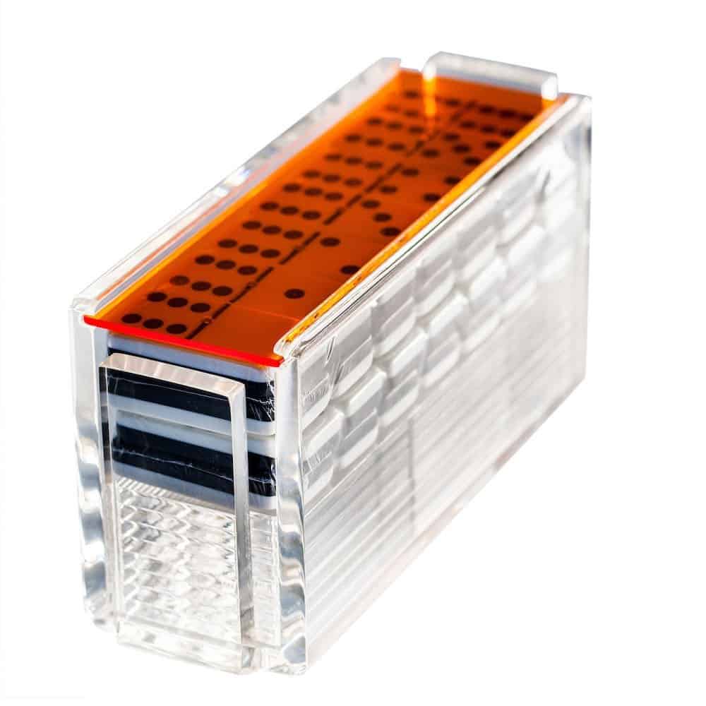 Juego de Dominó Moderno Double Six Jumbo con Soportes,