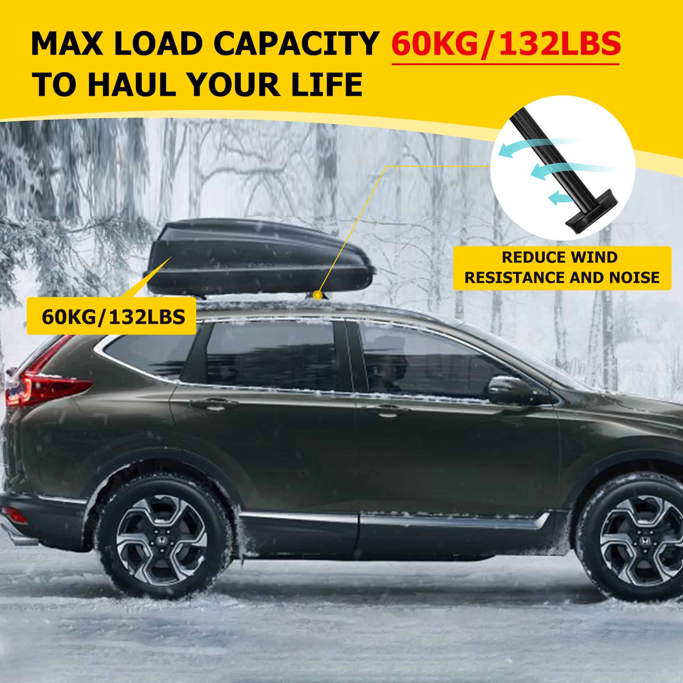 Barras transversales de rack de techo AUXMART 2 piezas - Imagen 4