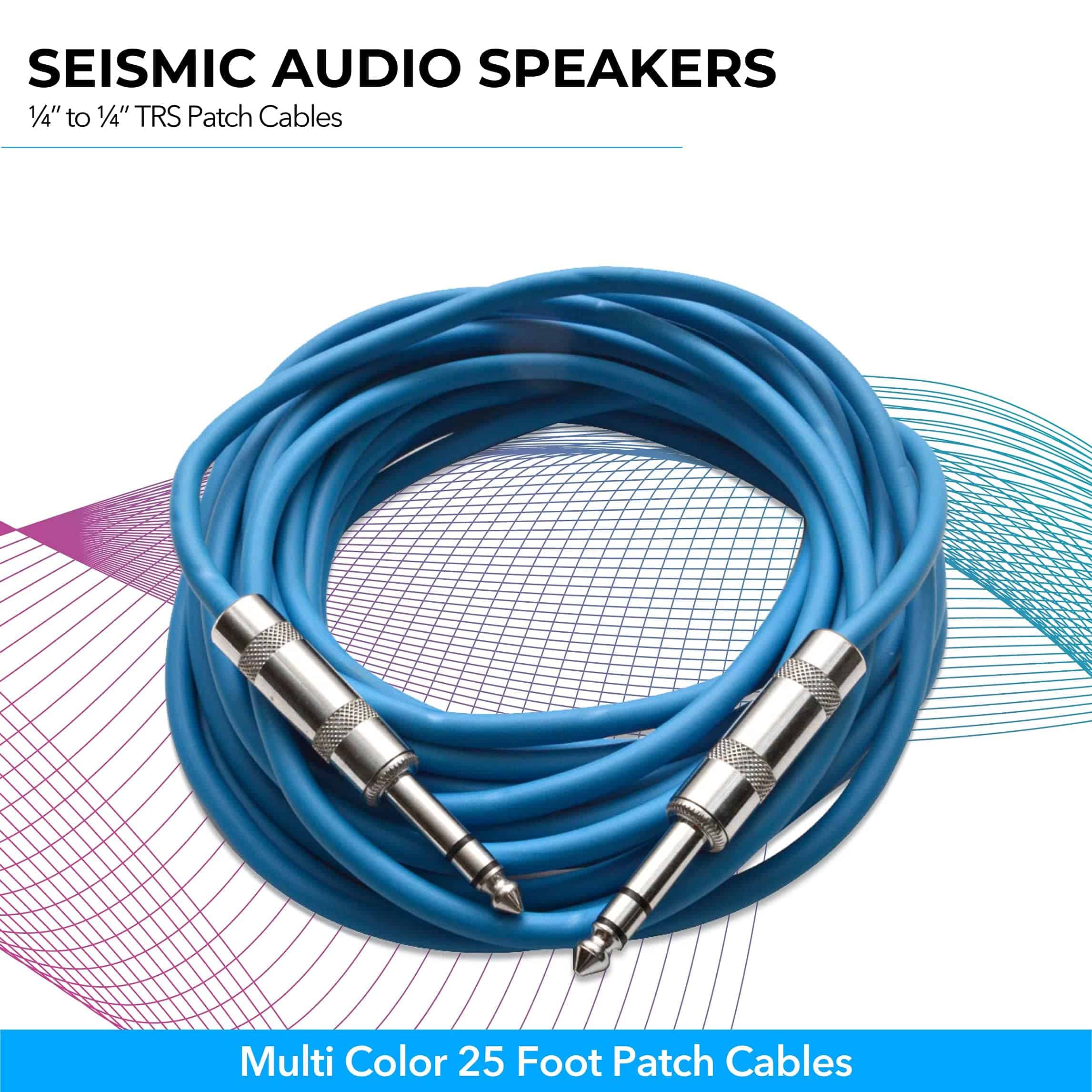 Cables de conexión TRS Seismic Audio para altavoces, 25 - Imagen 4