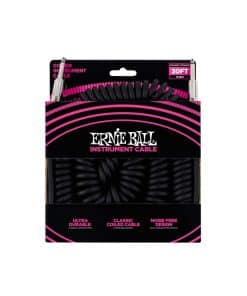 Cable de Instrumento Enrrollado Ernie Ball, Recto/Recto,