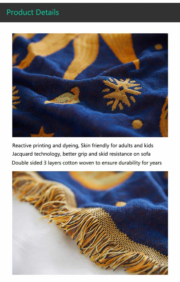 Manta Erke Moon and Sun Celestial Throw para Silla - Imagen 4