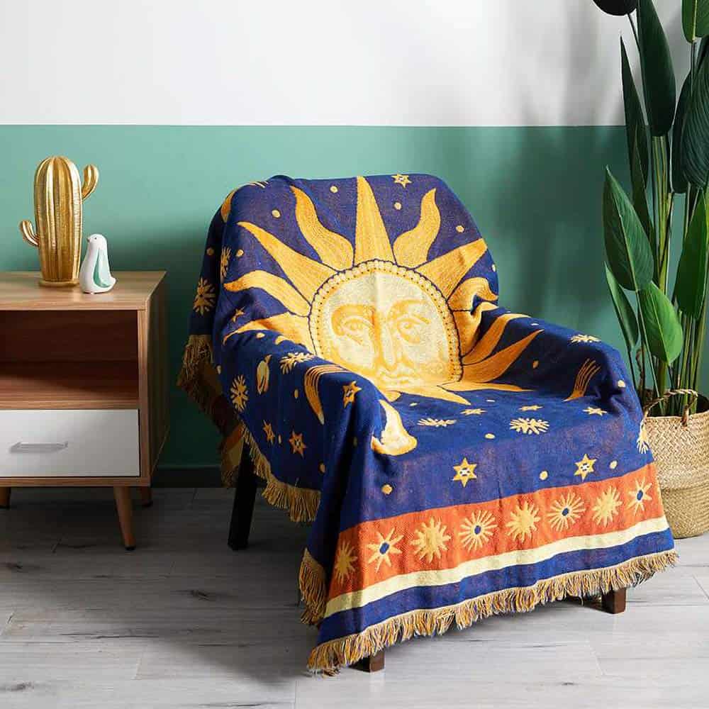 Manta Erke Moon and Sun Celestial Throw para Silla - Imagen 5