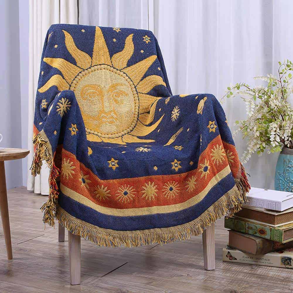 Manta Erke Moon and Sun Celestial Throw para Silla