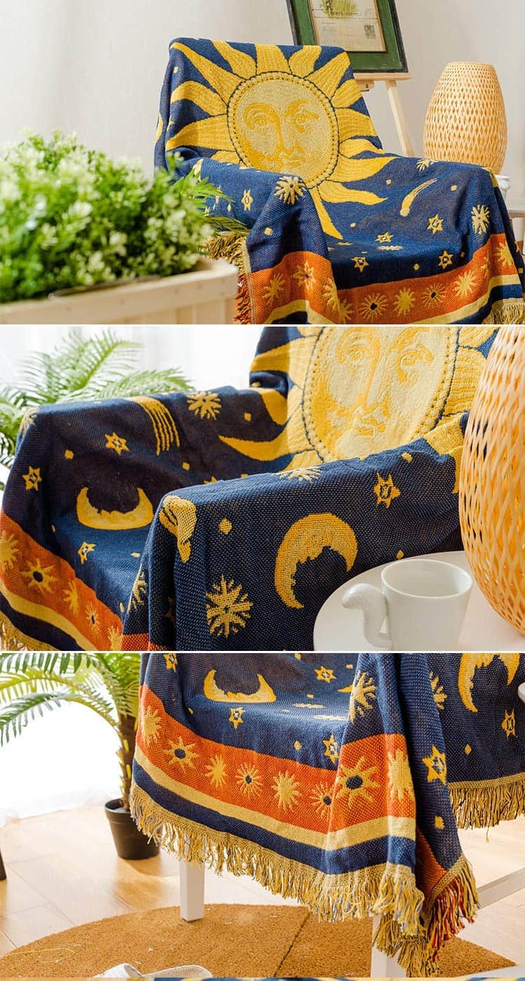 Manta Erke Moon and Sun Celestial Throw para Silla - Imagen 6