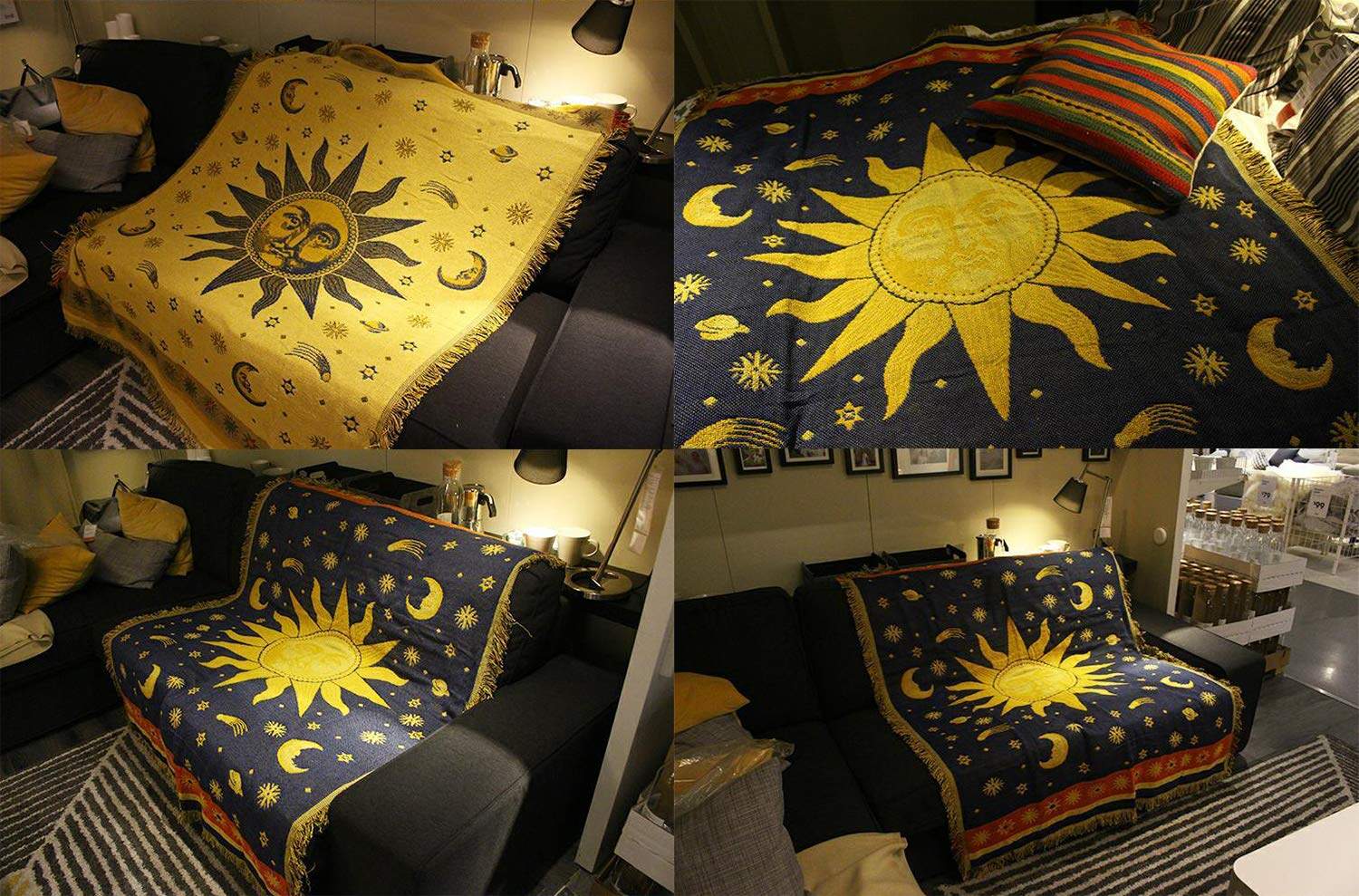 Manta Erke Moon and Sun Celestial Throw para Silla - Imagen 7