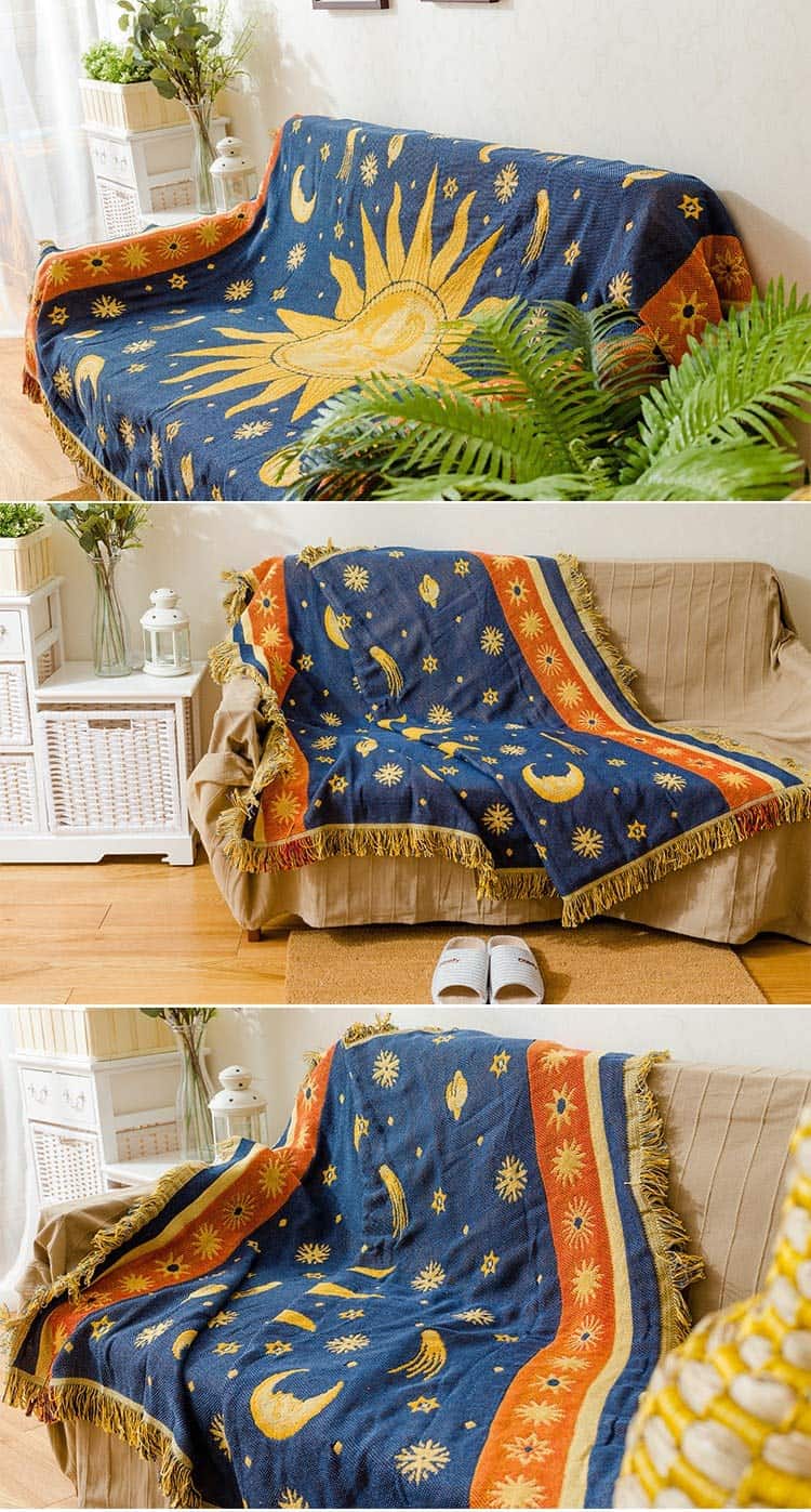 Manta Erke Moon and Sun Celestial Throw para Silla - Imagen 9