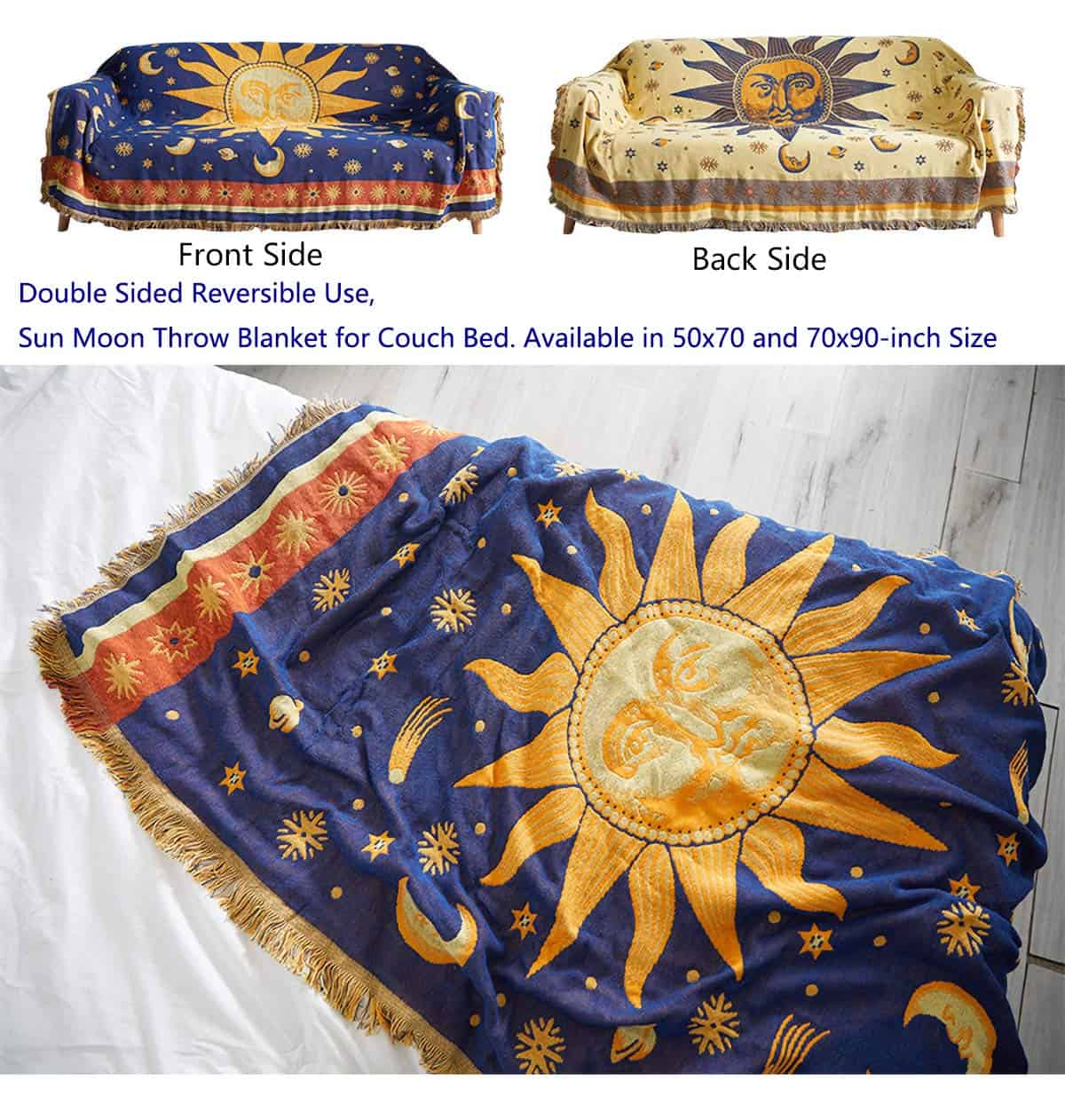 Manta Erke Moon and Sun Celestial Throw para Silla - Imagen 3