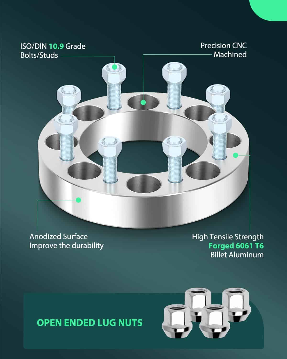 Espaciadores de Rueda SCITOO 8x6.5 1.5 Pulgadas de Grosor - Imagen 5