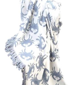 Manta de rayón Blue Crab 50 x 60 pulgadas de MWW