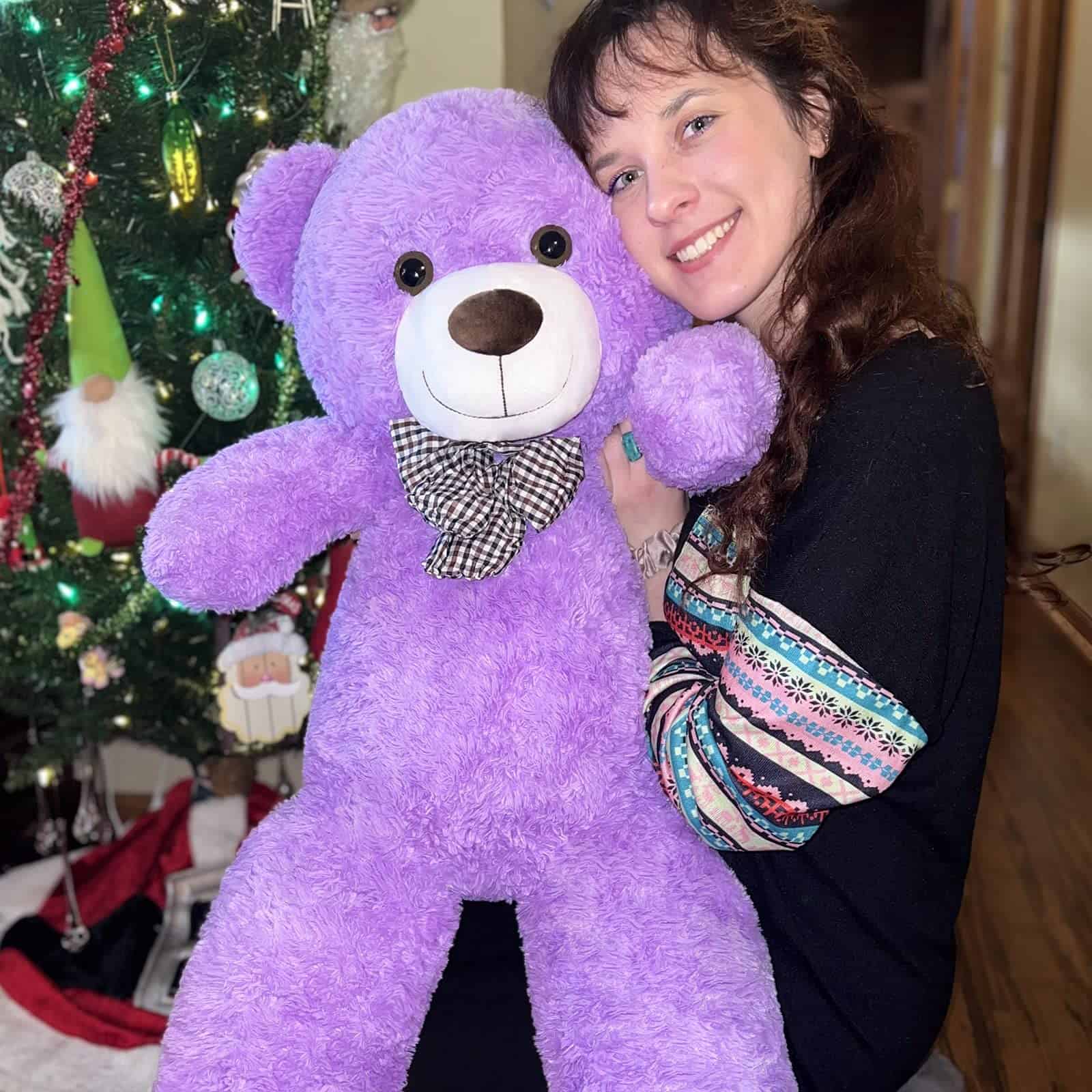 Oso de Peluche Gigante MorisMos Morado, Peluche de Gran Oso - Imagen 6