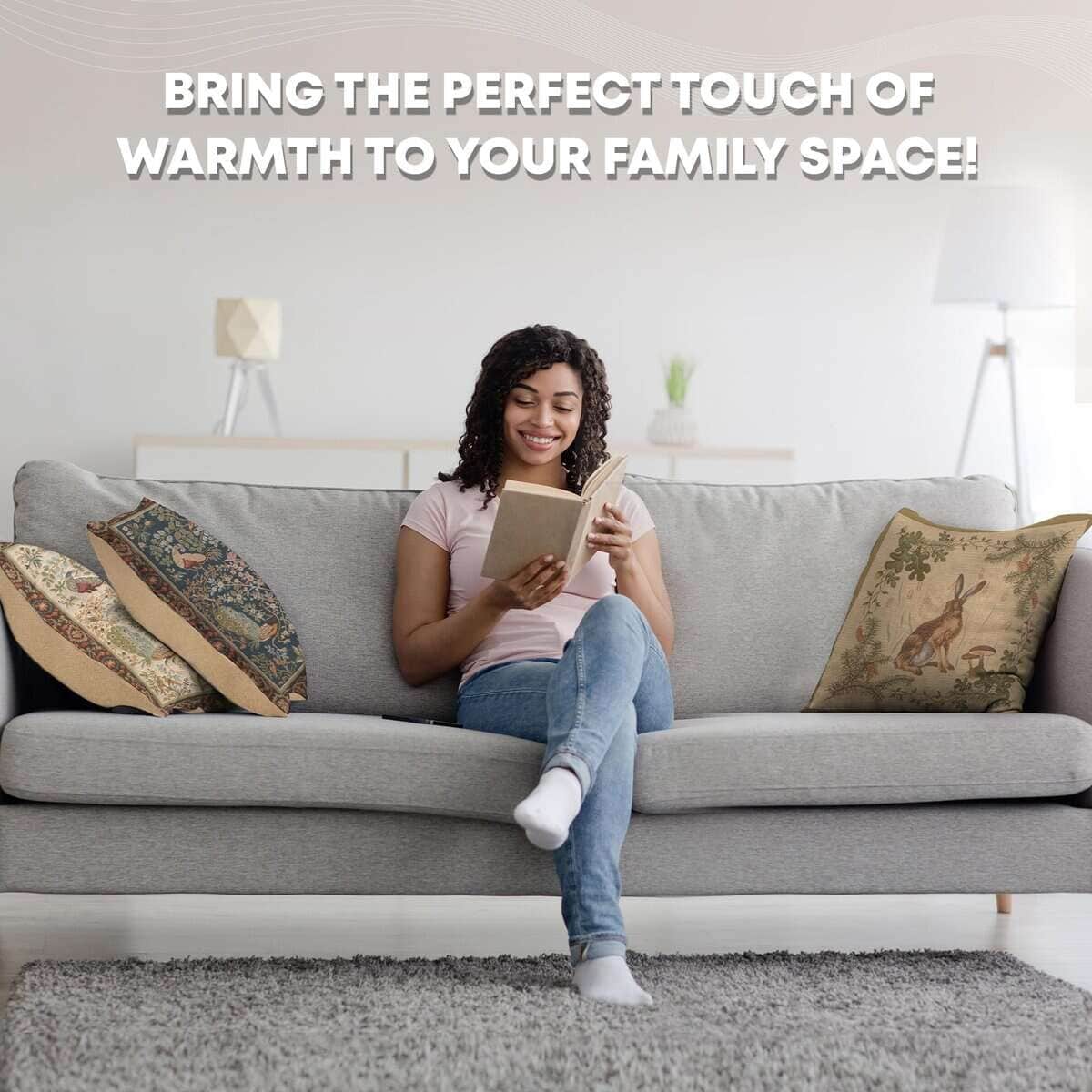 Fundas de Almohada Decorativas para Sofá 19x19 pulgadas, - Imagen 7