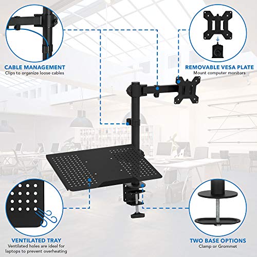 Montaje de escritorio para laptop y monitor Mount-It! | - Imagen 5
