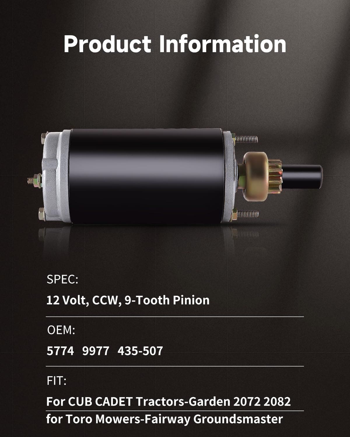 OCPTY Sab0026 Arrancador para Kohler 20 Hp 52-098-06 - Imagen 3