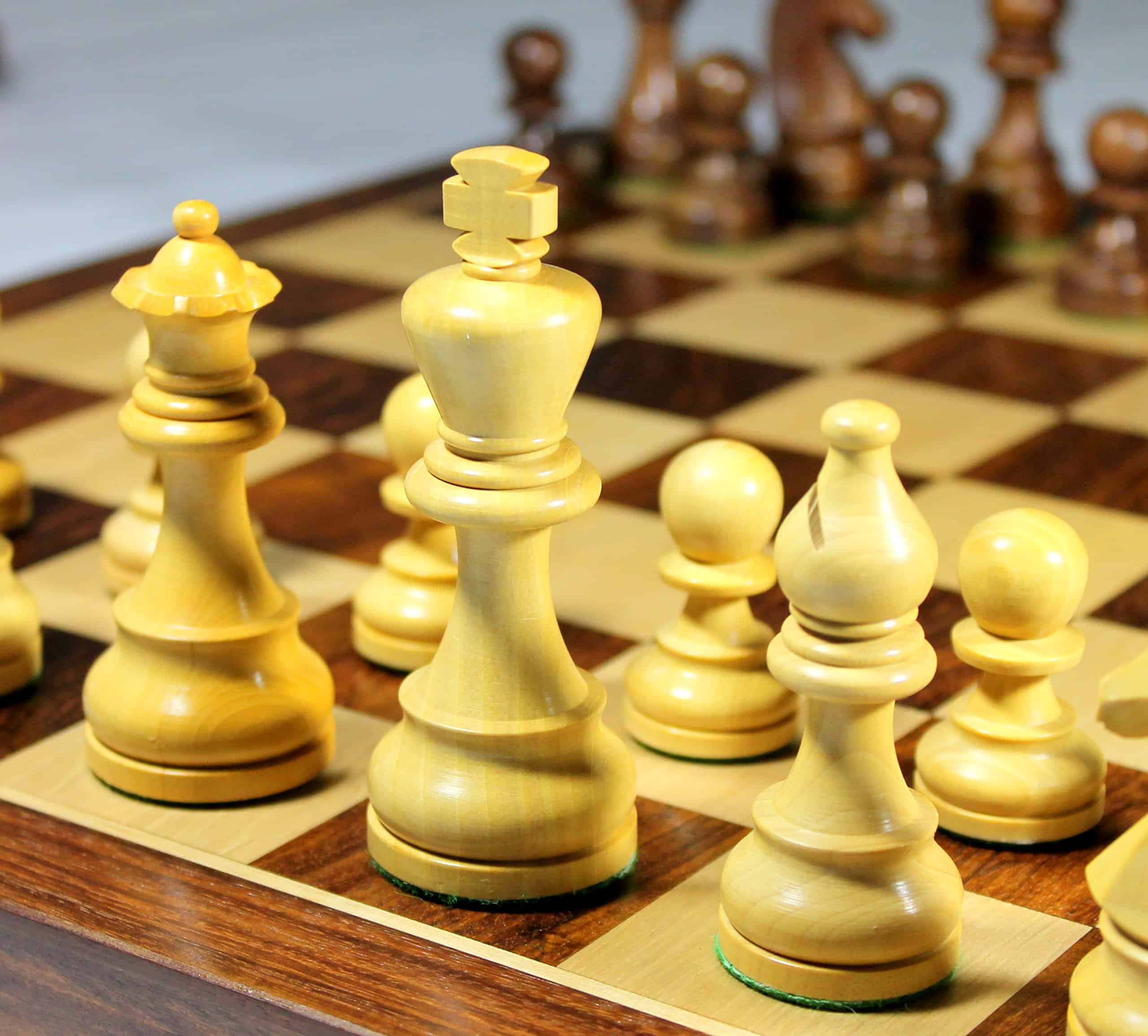 StonKraft 18" x 18" Juego de Ajedrez de Madera Plegable - Imagen 5