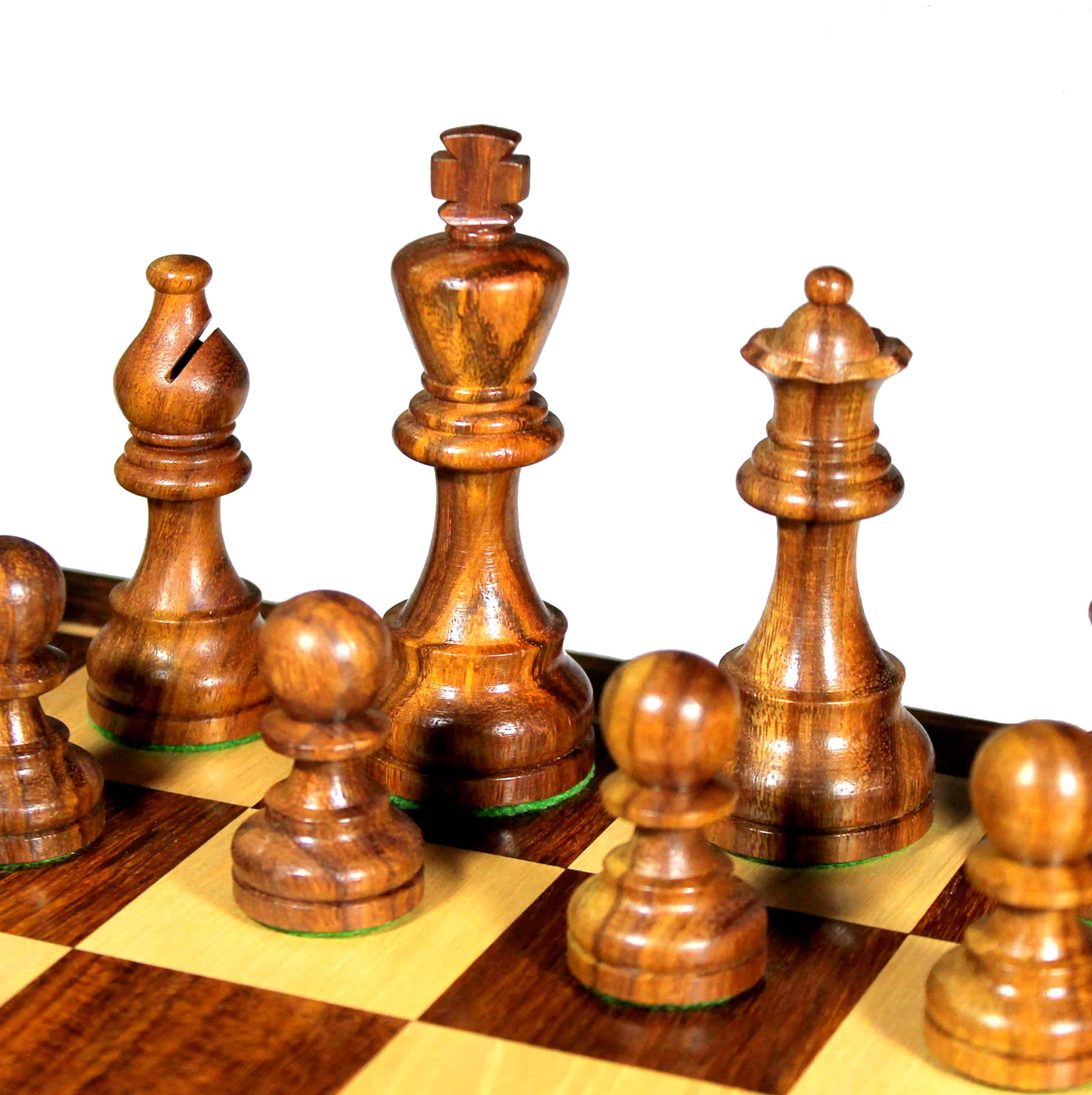 StonKraft 18" x 18" Juego de Ajedrez de Madera Plegable - Imagen 6