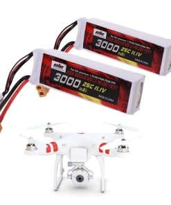 Paquete de 2 Baterías LiPo de 25C 3S 3000mAh 11.1V