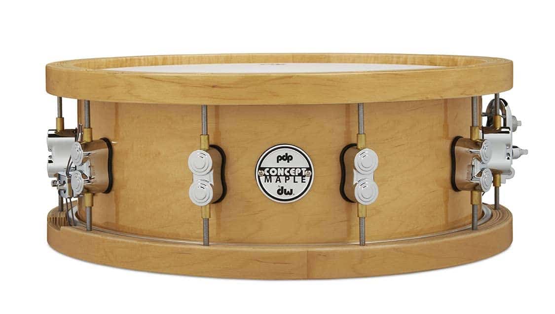 Tambor de Arce de 20 Capas con Aros de Madera y Herrajes