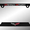 Portaplacas de Metal Negro para Chevrolet Corvette C6,