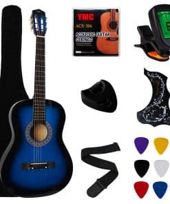 Paquete de Guitarra Acústica YMC 38" Azul para