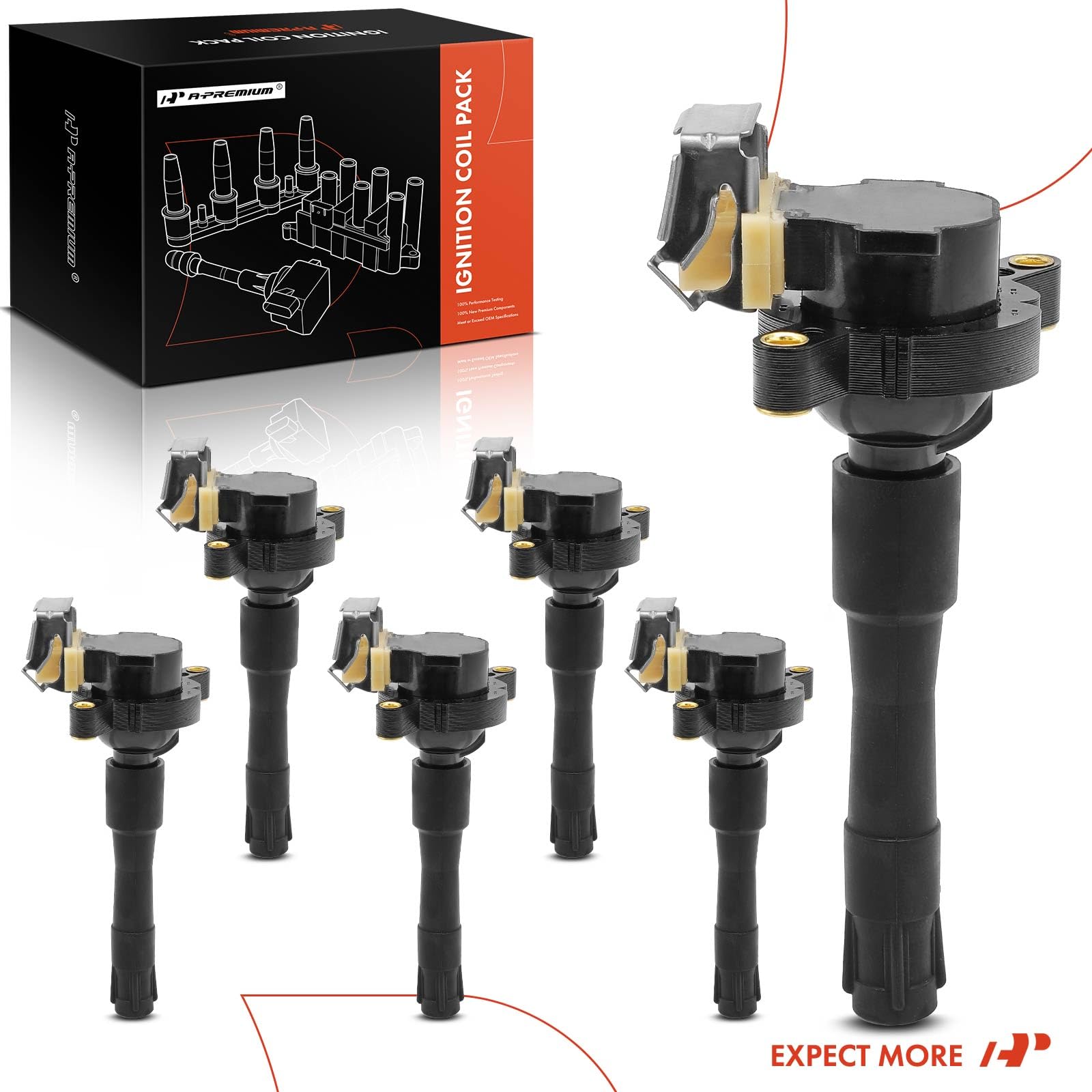 Conjunto de 6 Bobinas de Encendido A-Premium Compatible con - Imagen 9