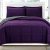 Set de Comforter Reversible de Lujo de 3 Piezas en Morado