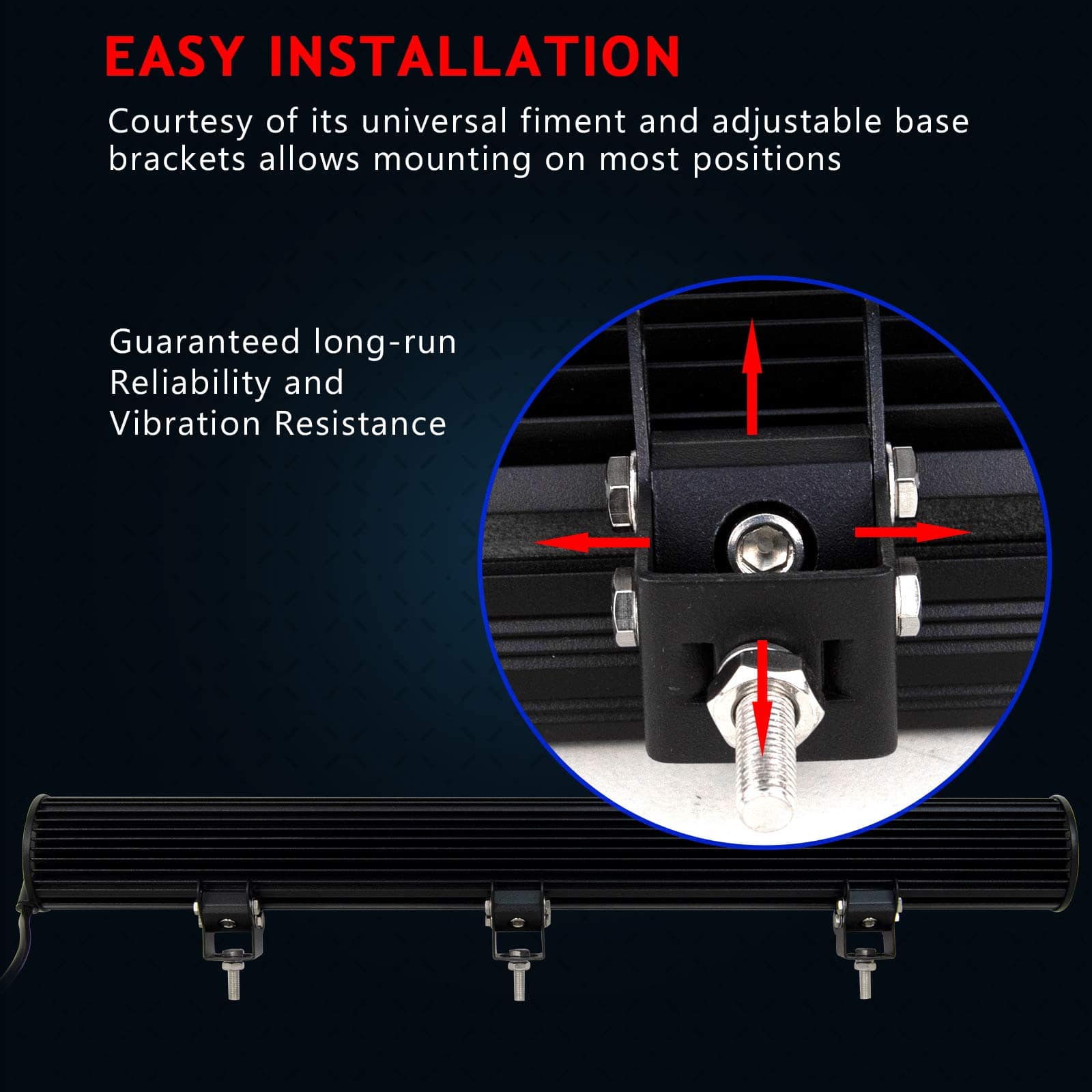Barra de Luz LED Auxtings de 28 pulgadas 180W Spot Flood - Imagen 5