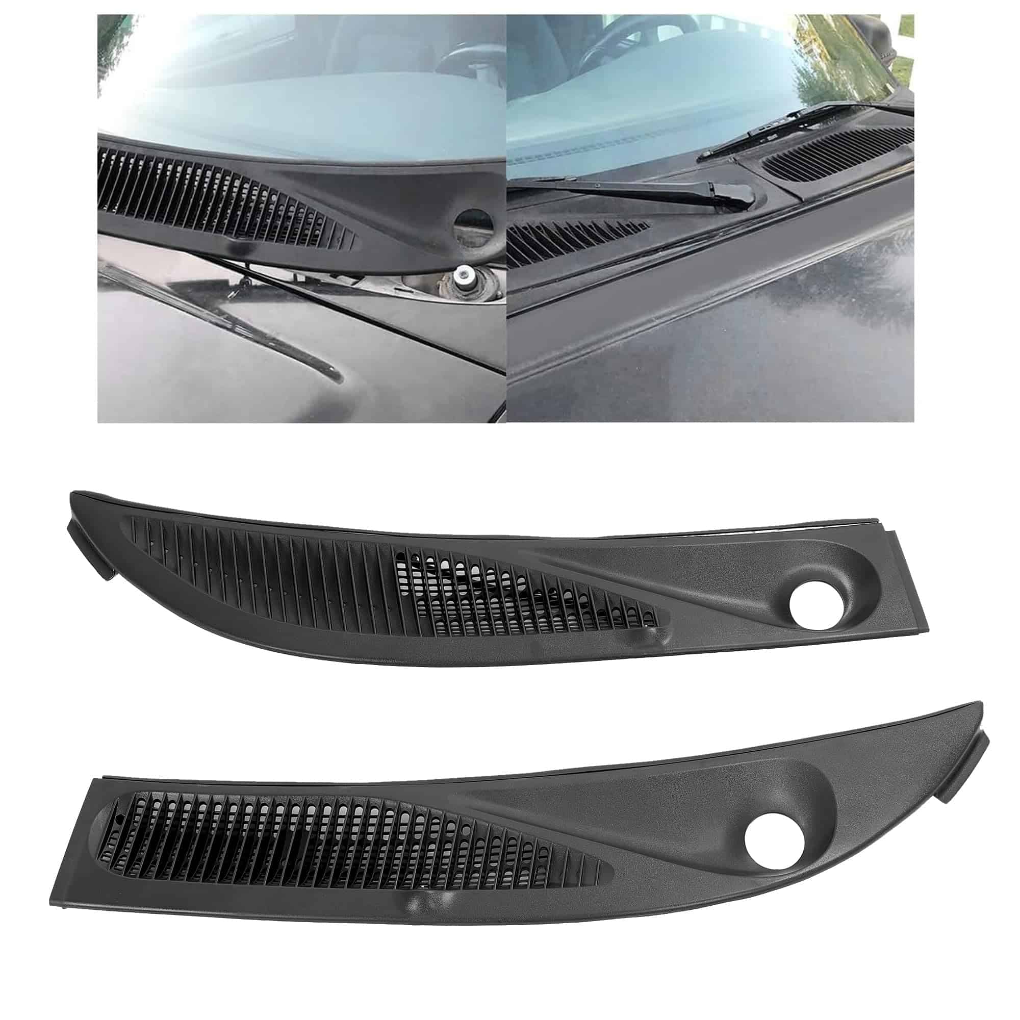 HECASA Paneles de Rejilla de Limpiaparabrisas para Ford