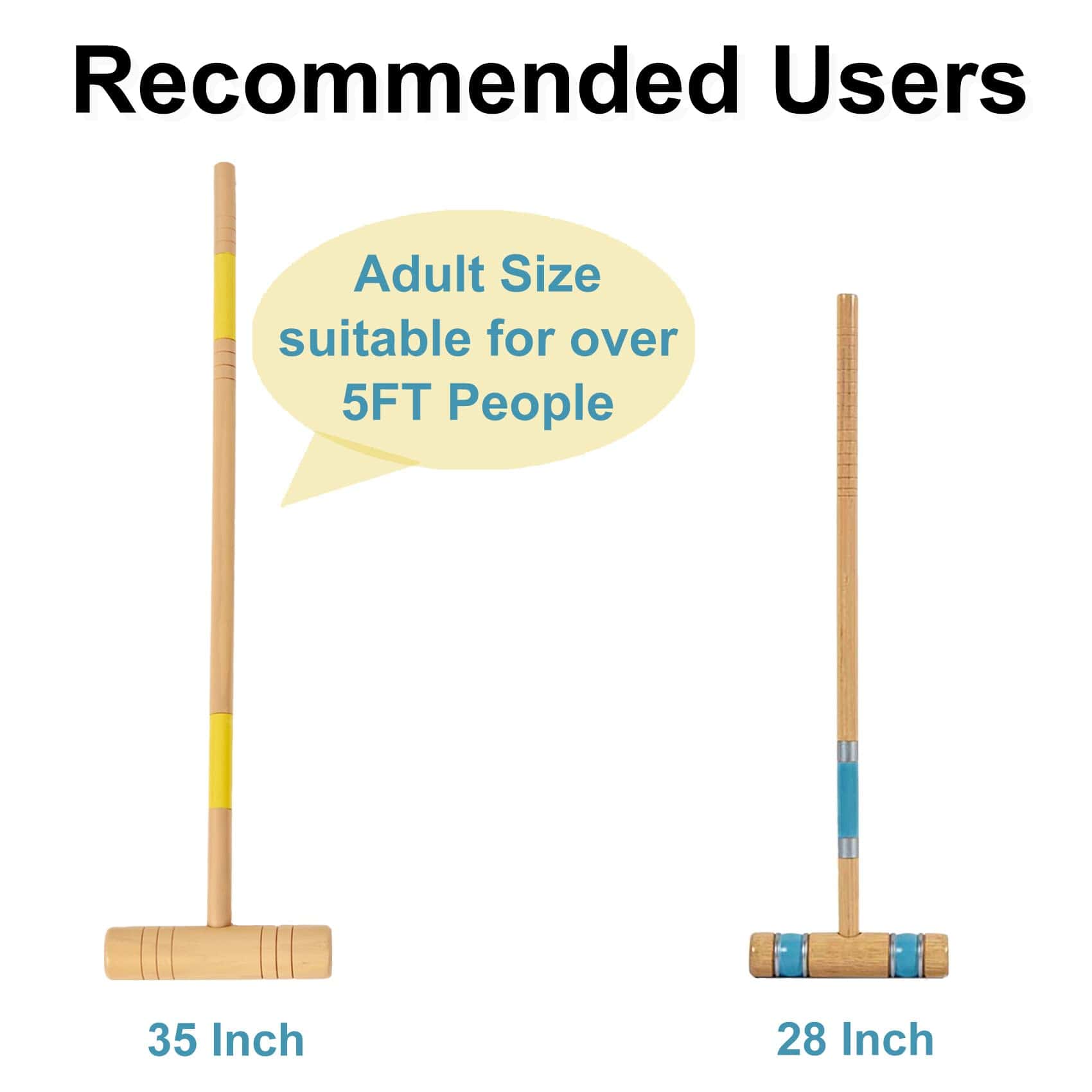 Juego de Croquet ApudArmis de 35 pulgadas para Seis - Imagen 5