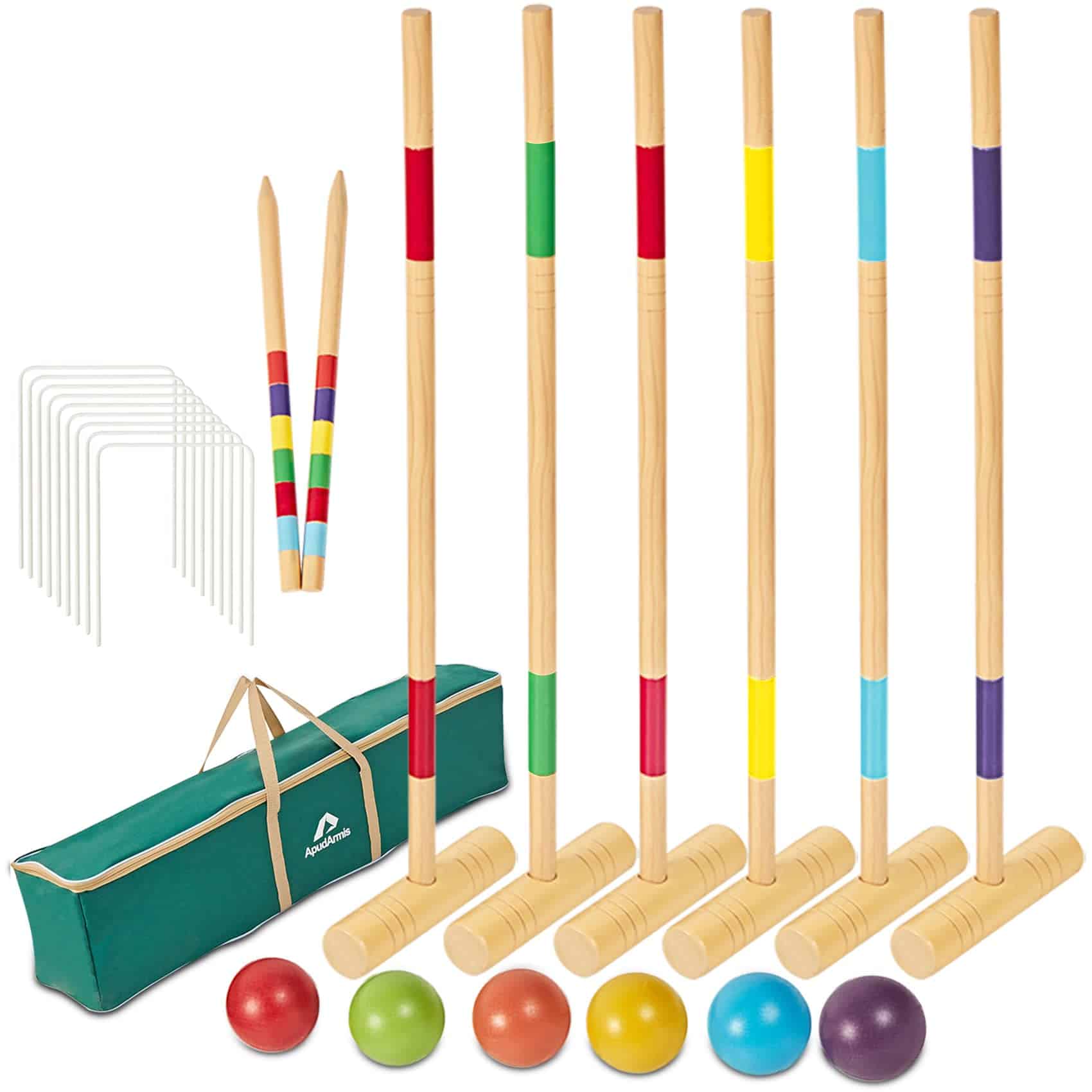Juego de Croquet ApudArmis de 35 pulgadas para Seis