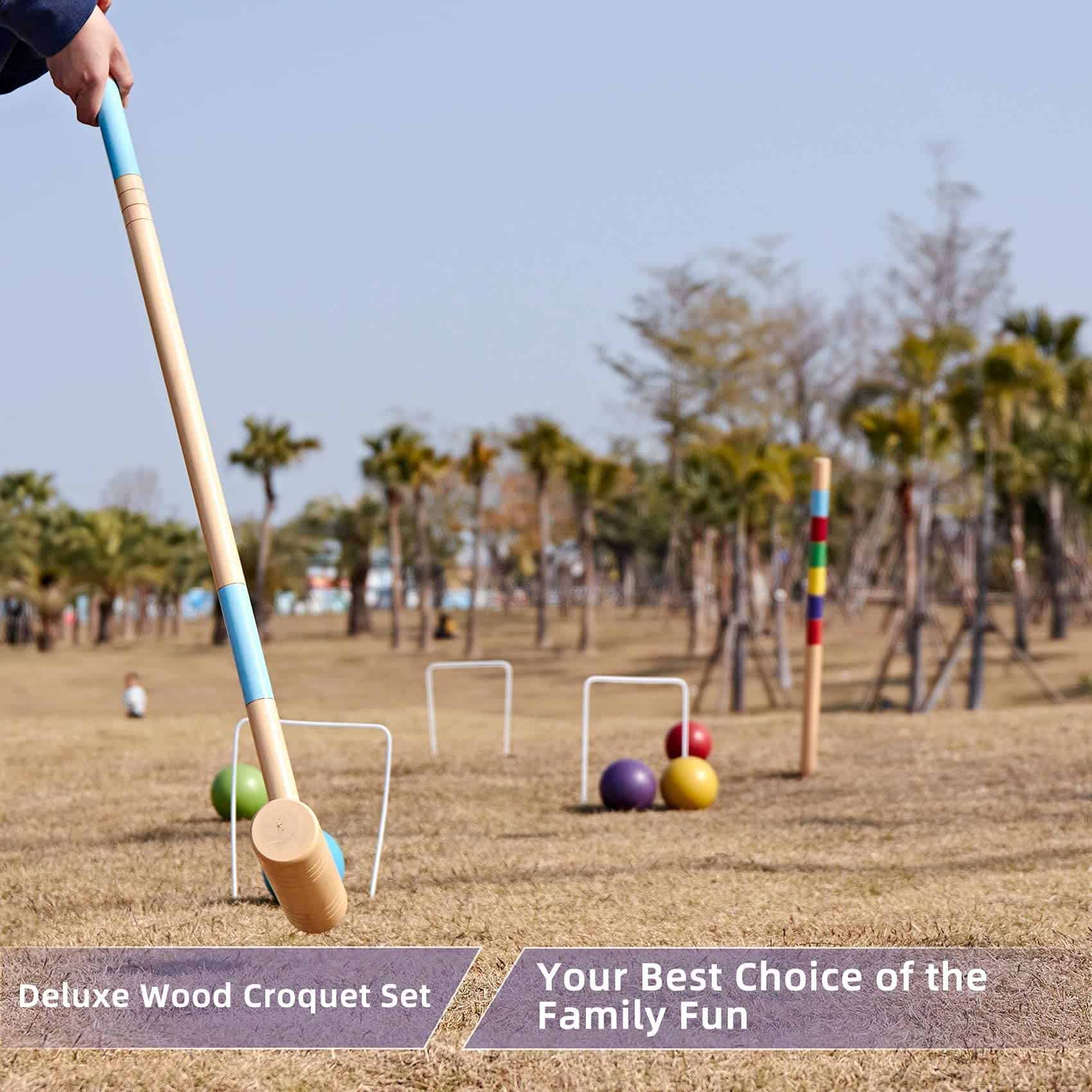 Juego de Croquet ApudArmis de 35 pulgadas para Seis - Imagen 9