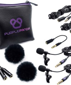 Kit de Micrófono Lavalier Dual Purple Panda para