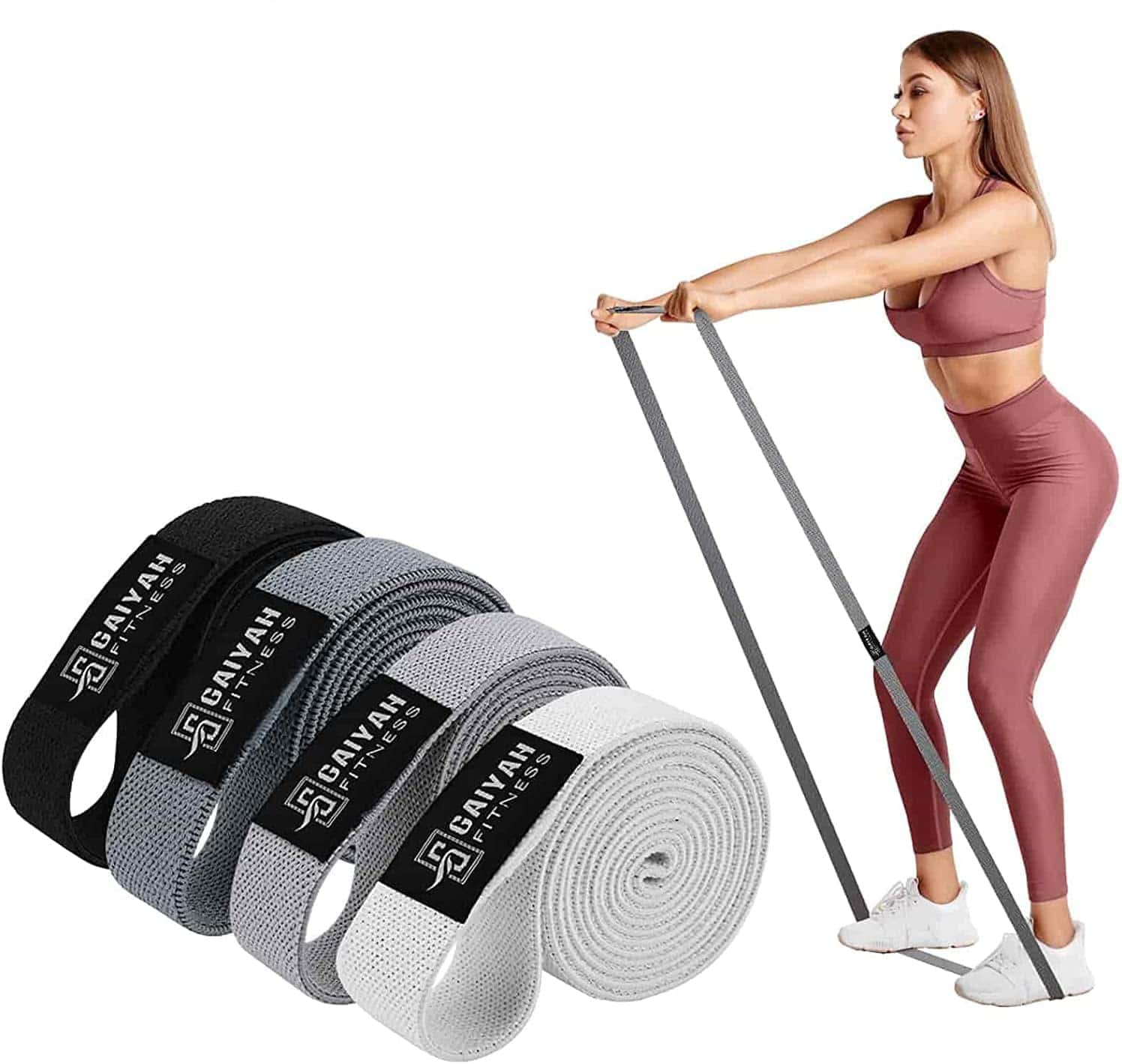 Bandas largas de resistencia GAIYAH FITNESS para mujeres -