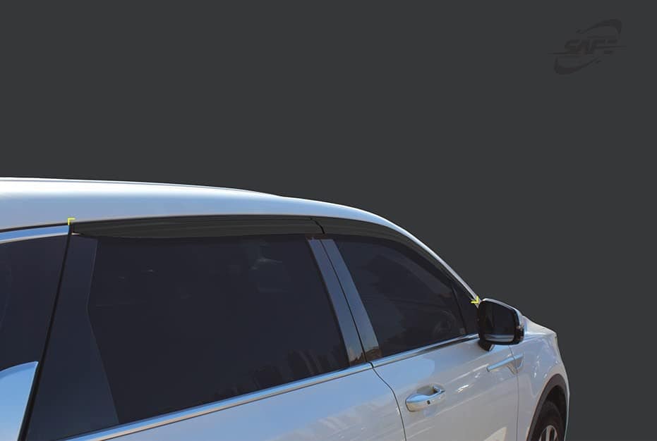 Deflectores de Viento de la Ventana Lateral en Humo Negro