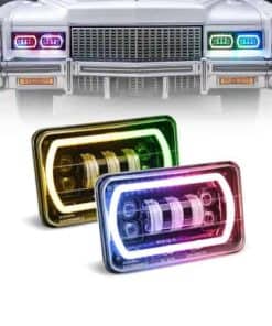 Faros LED OPP ULITE 4x6 con DRL de Color Cambiante, Luz de