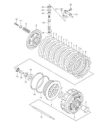 Clutch Plates Springs Heavy Duty Set Compatible con Suzuki - Imagen 8