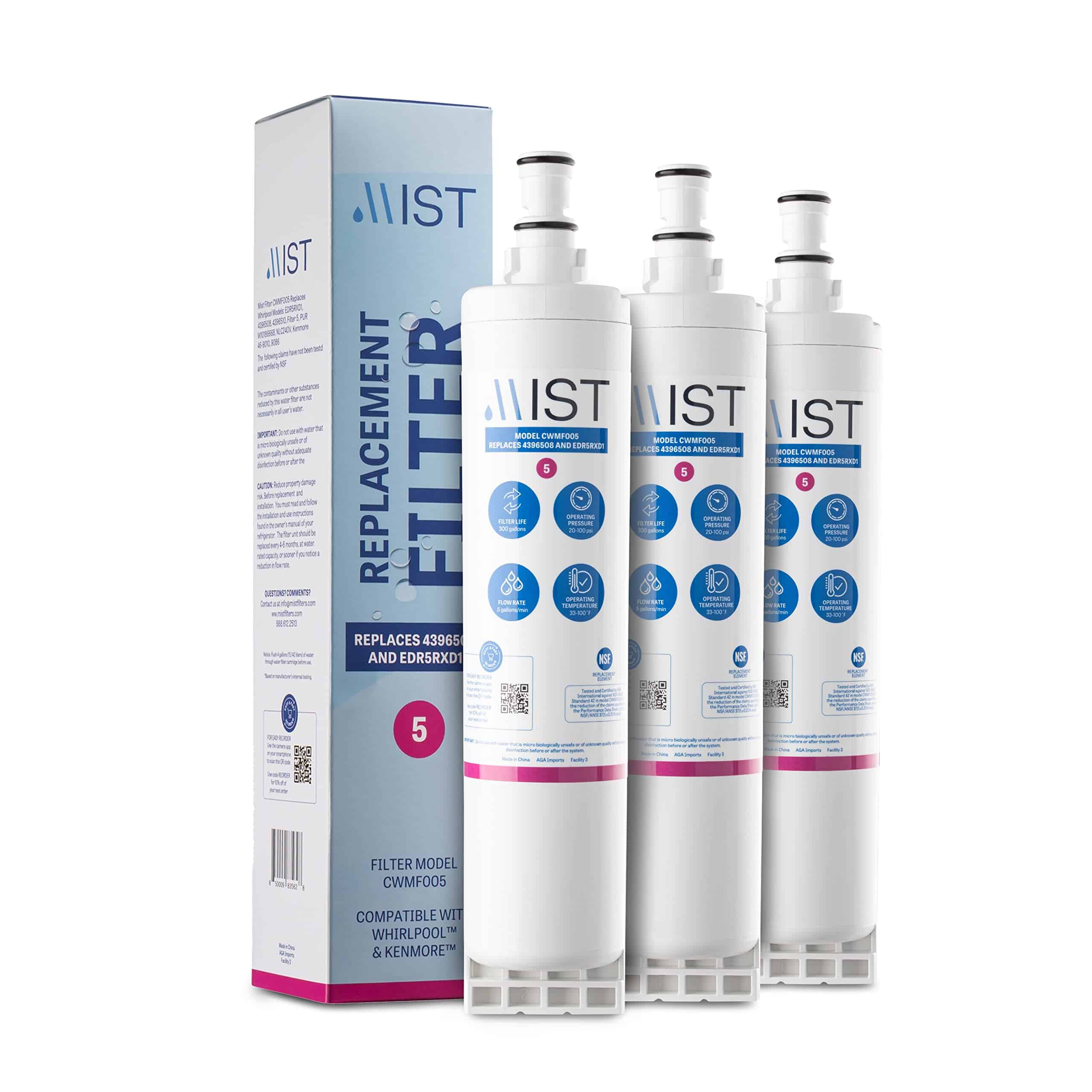 MIST 4396508 Filtro de Agua de Repuesto para Whirlpool