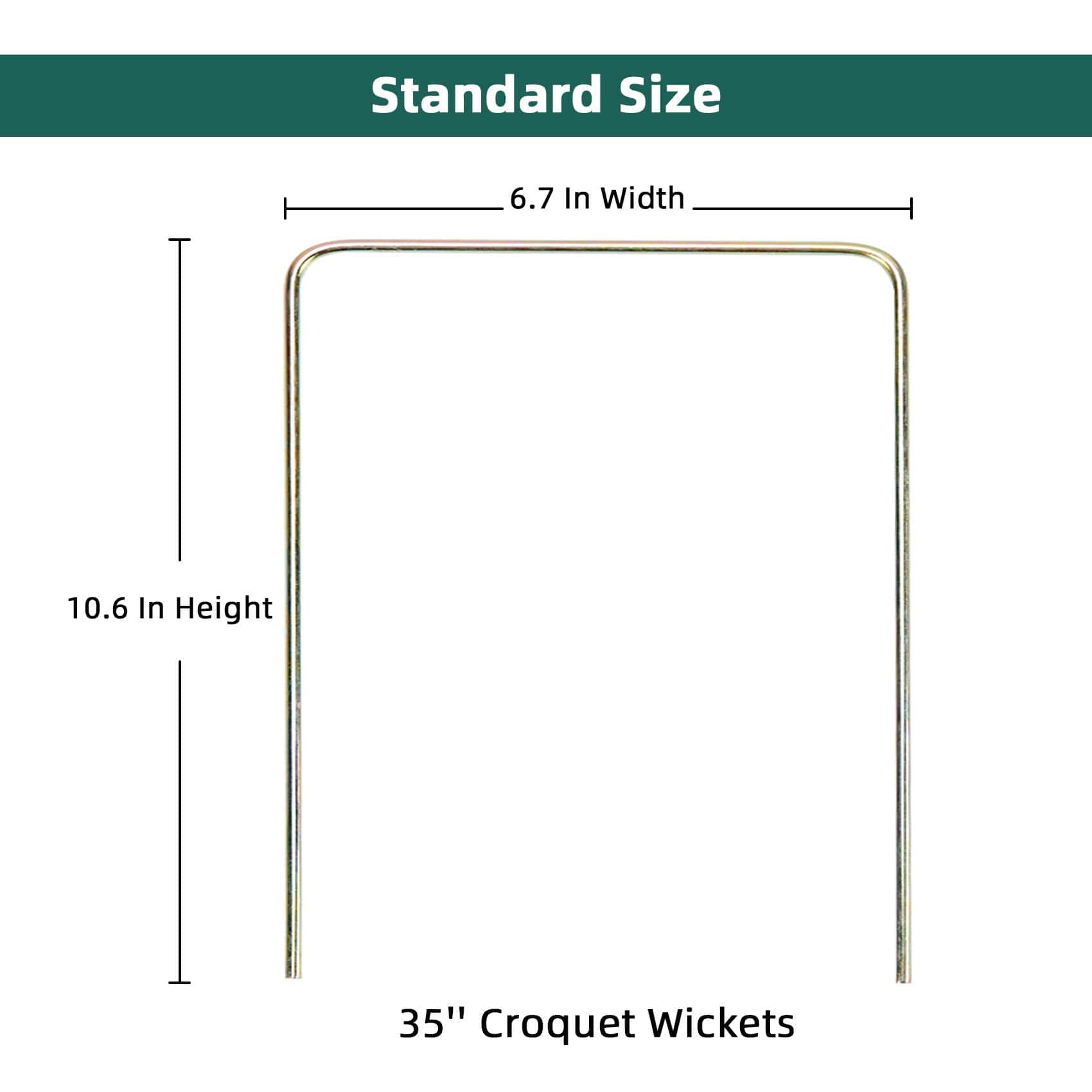 ApudArmis Deluxe Size Croquet Wickets, Set de 9 Coloridos - Imagen 3