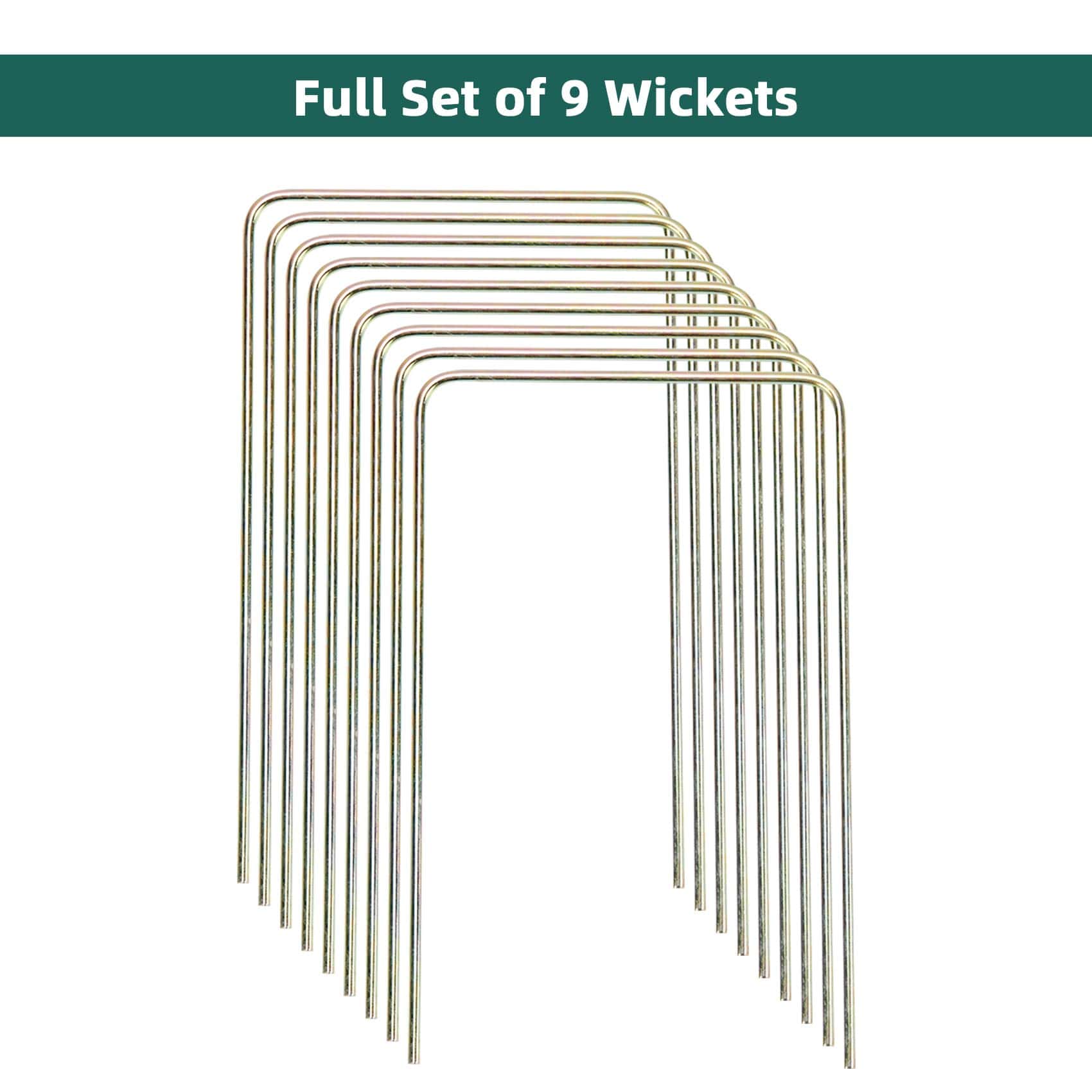 ApudArmis Deluxe Size Croquet Wickets, Set de 9 Coloridos - Imagen 4