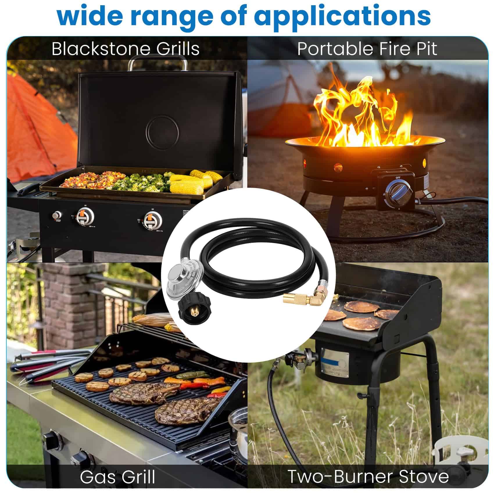 Manguera y regulador de propano de 12 pies de Iococee para - Imagen 6