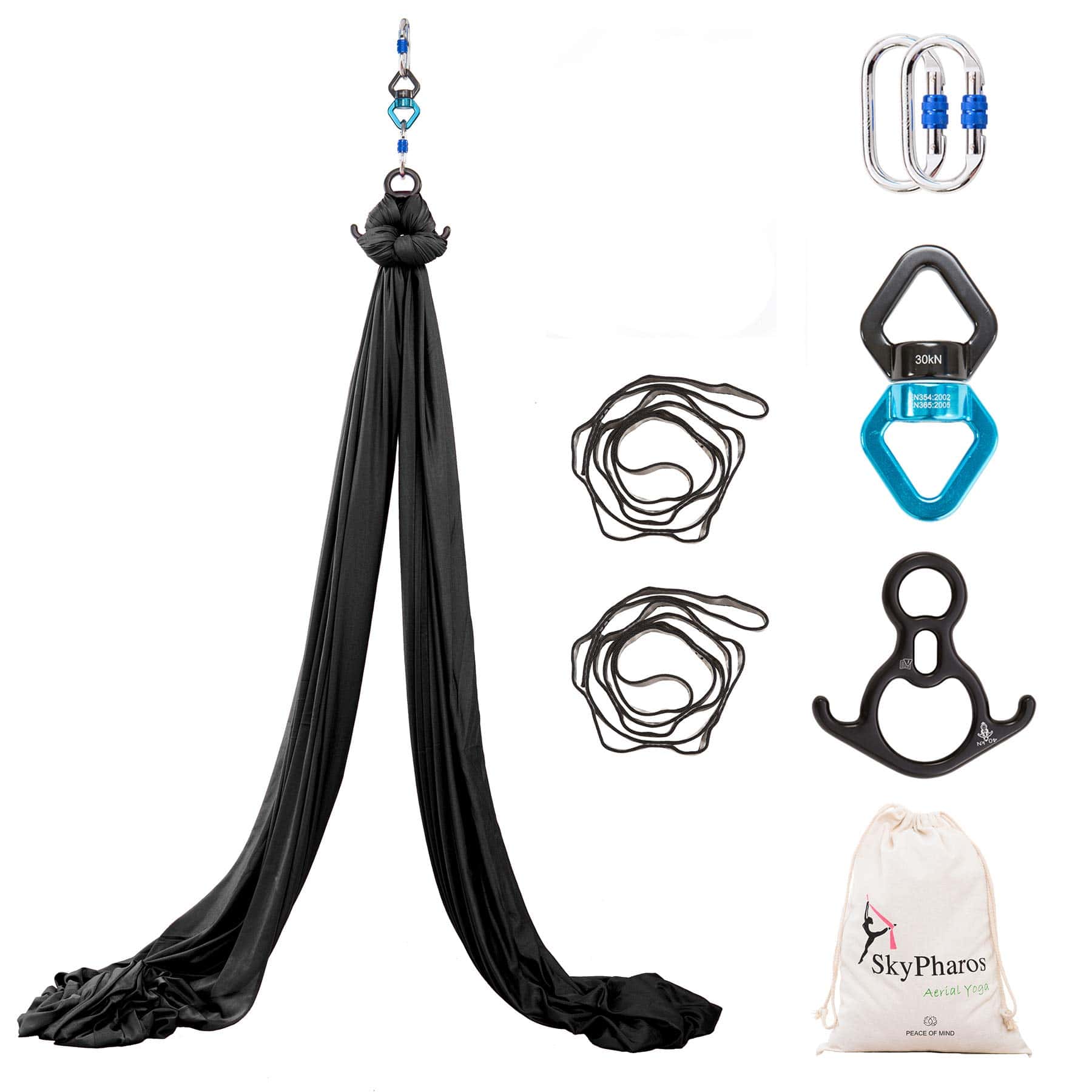 Set de Columpios de Yoga Aéreo SKYPHAROS de 11 Yardas - Kit