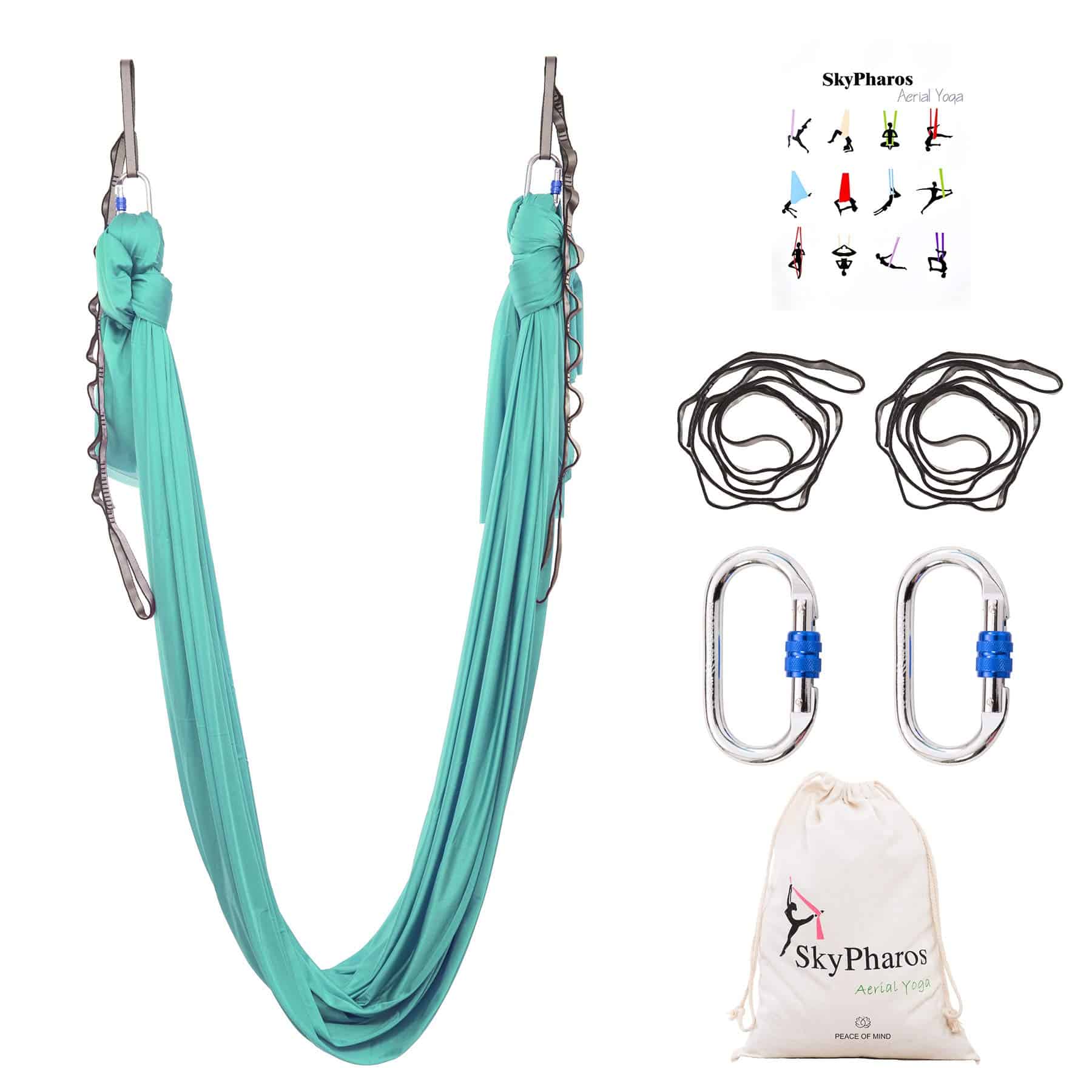 Conjunto de Columpios de Yoga Aéreo SKYPHAROS 5.5 Yardas -