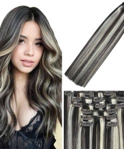 Extensiones de Cabello Clip en Balayage de Marrón Oscuro a