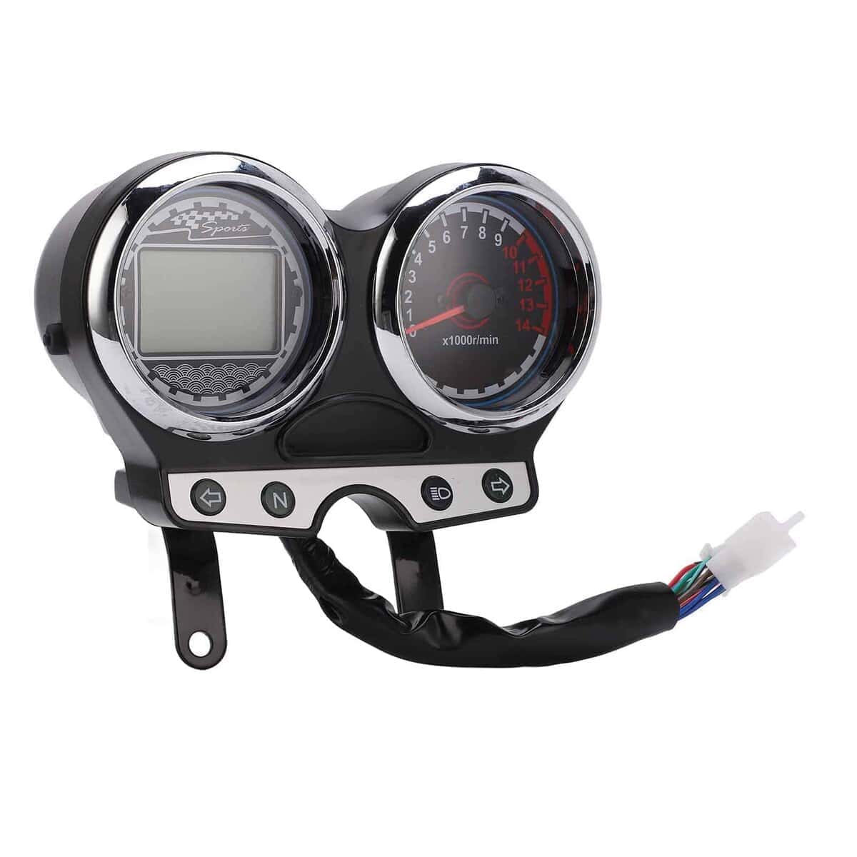 Medidor LCD de motocicleta KIMISS, Velocímetro Tacómetro de