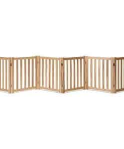 LZRS Puerta para Perros de Madera de 6 Paneles Extra Ancha